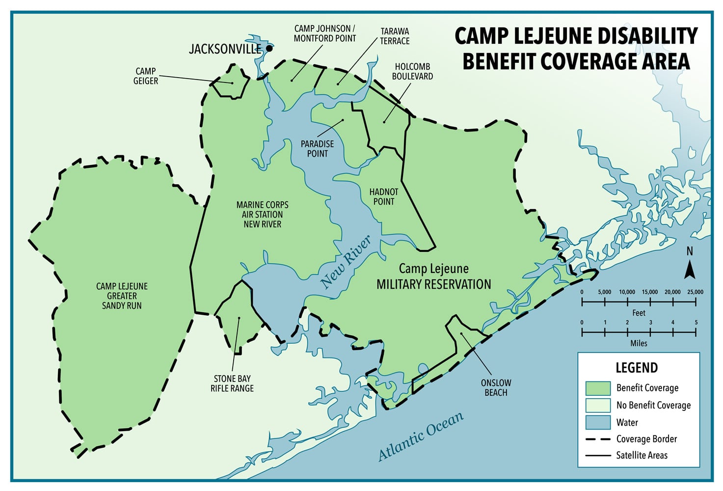 Camp Lejeune Disability Coverage Area