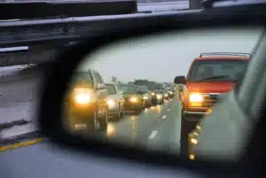 Traffic in Review mirror
